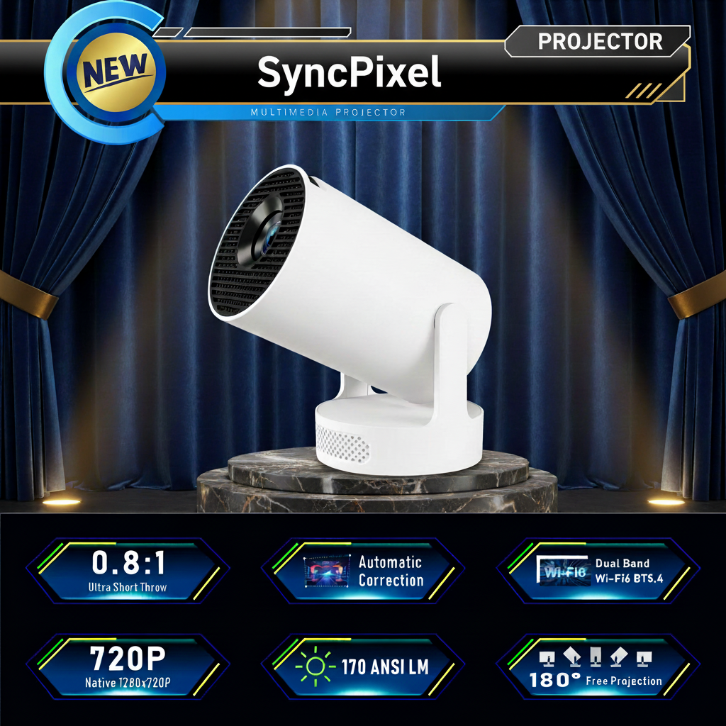 Ultra Short Focus SyncPixel HD 4K Projector Home Mini